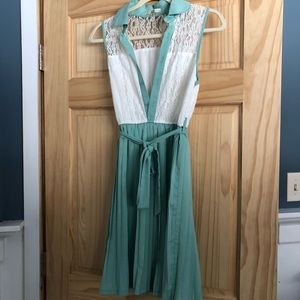 Lacey Pleated Dress